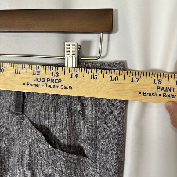 Pilcro and the Letterpress Linen Blend‎ Wide Leg Pants Gray Sz 8P Office Classic - Picture 7 of 8